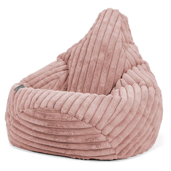Hvilestol Saccosekk - Ultrabehagelig Kord Støvete Rosa 02