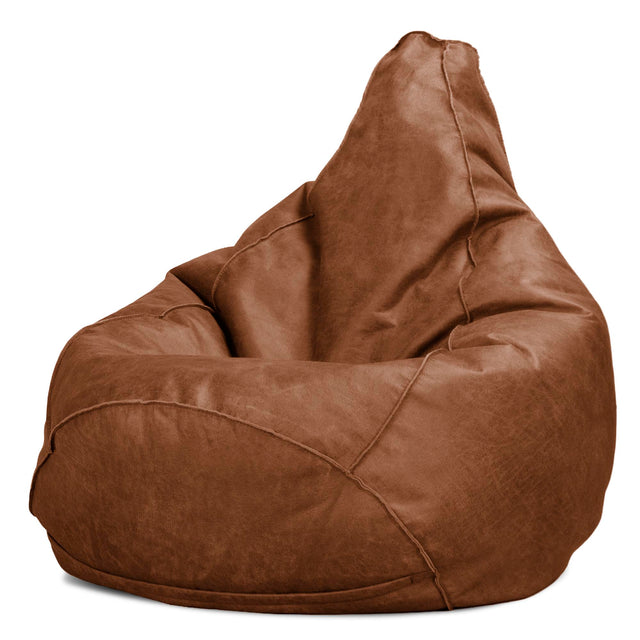 Hvilestol Saccosekk - Vintage Skinn Britisk Brun 01
