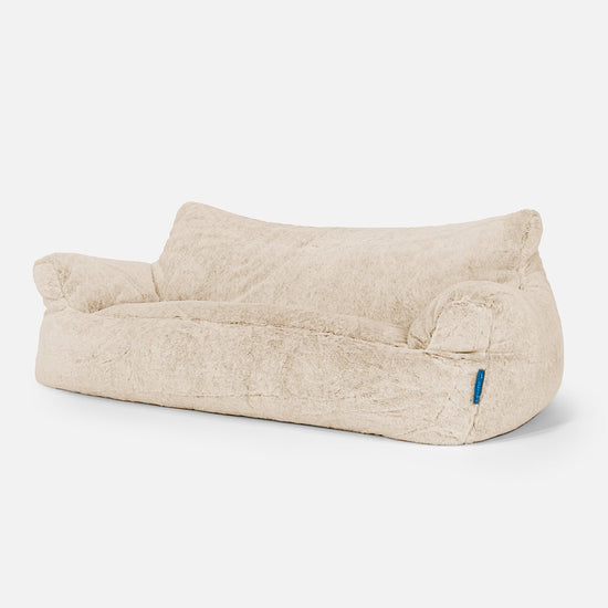 Josephine Saccosekk Sofa for Barn 1-5 år - Kanin-fuskepels Hvit 02