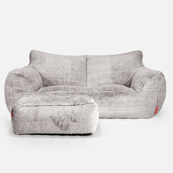 Josephine Saccosekk Sofa - Kanin-fuskepels Lysegrå 02