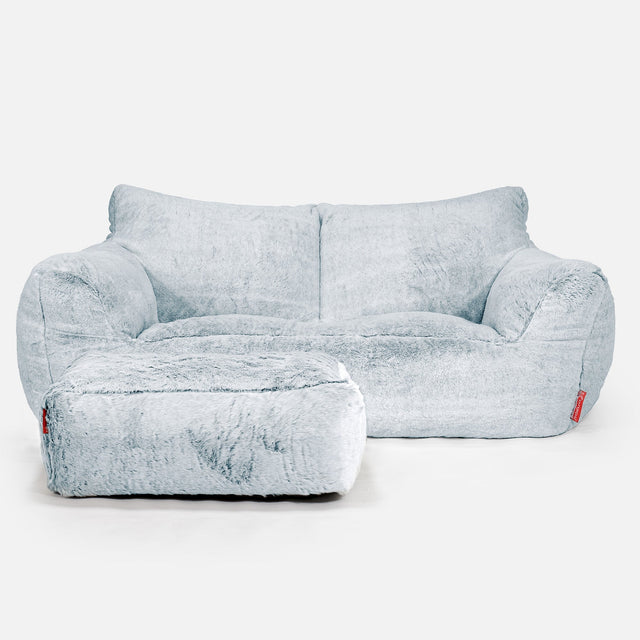 Josephine Saccosekk Sofa - Kanin-fuskepels Støvete Blå 02