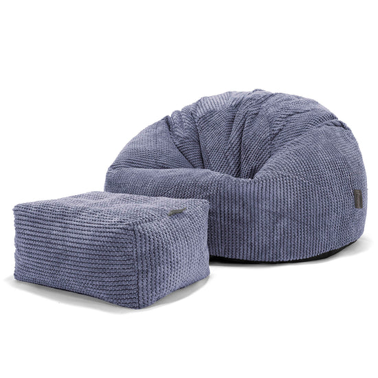 Klassisk Saccosekk - Pom-pom Fiolett 02