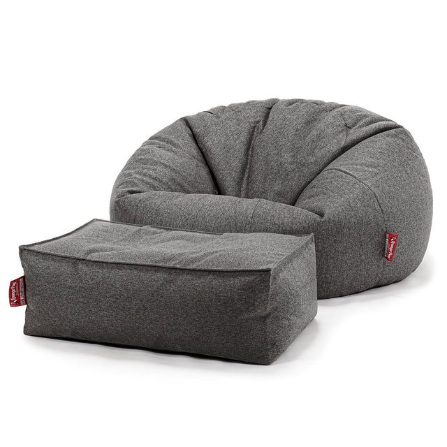 Klassisk Saccosekk Sofa - Interalli Ull Grå 02