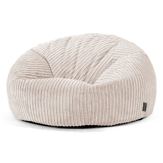 Klassisk Sakkosekk Sofa - Kordfløyel Elfenben 01