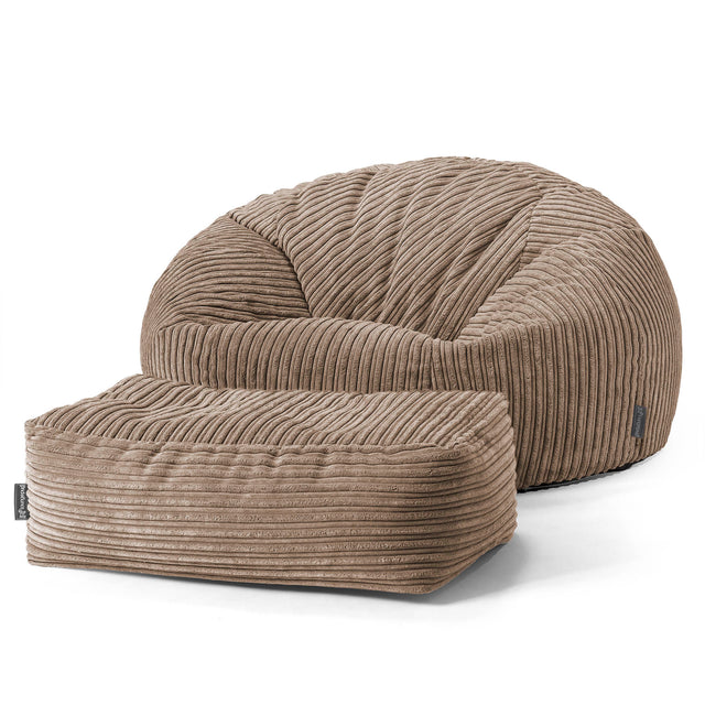 Klassisk Saccosekk Sofa - Kordfløyel Mokka 02