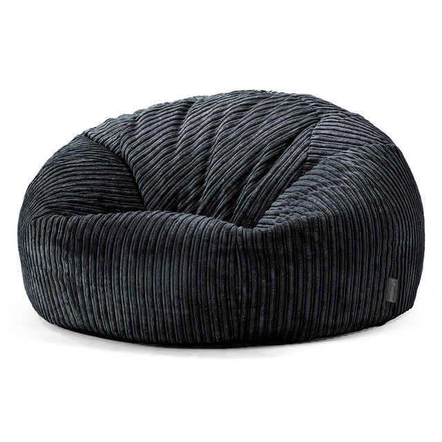 Klassisk Sakkosekk Sofa - Kordfløyel Svart 01
