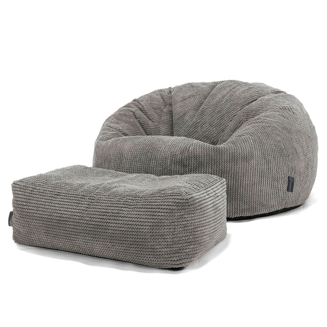 Klassisk Saccosekk Sofa - Pom-pom Koksgrå 02