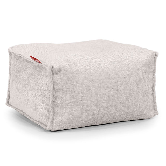 Liten Fotskammel - Chenille Krem 01