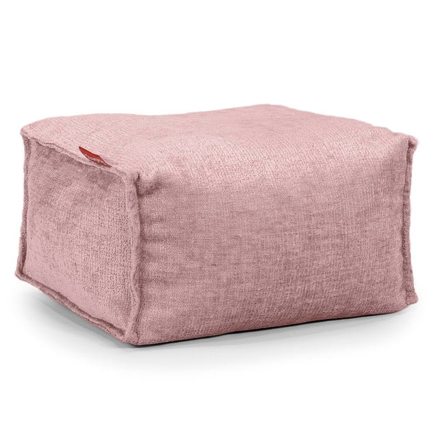 Liten Fotskammel - Chenille Rosa 01