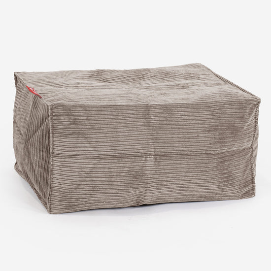 Liten Fotskammel - Smalstripet Cord Mink 01