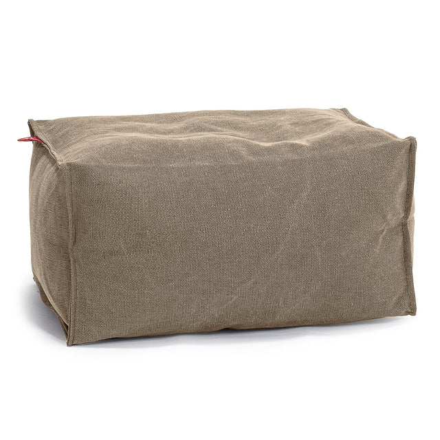 Liten Fotskammel - Steinvasket Denim Khaki 01