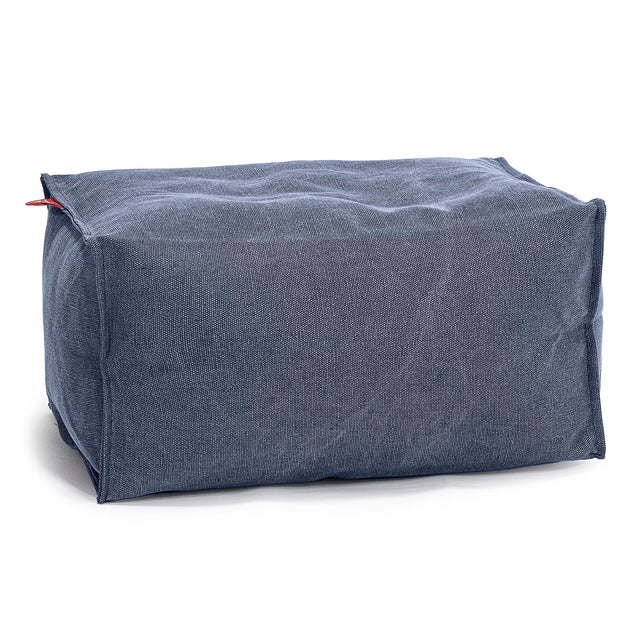Liten Fotskammel - Steinvasket Denim Marineblå 01