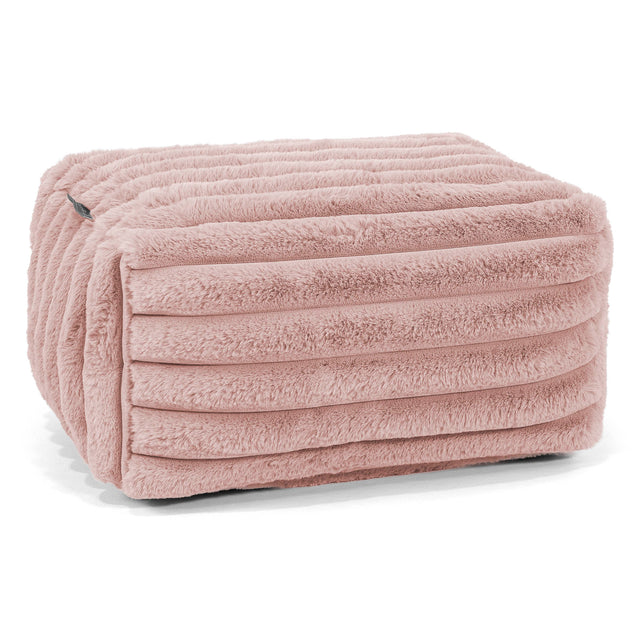 Liten Fotskammel - Ultrabehagelig Kord Støvete Rosa 01