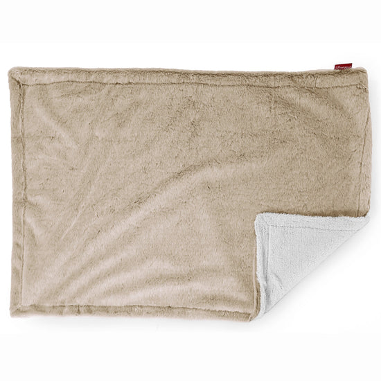 Sherpateppe - Kanin-fuskepels Gyllenbrun 03