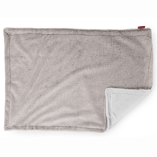 Sherpateppe - Kanin-fuskepels Lysegrå 03