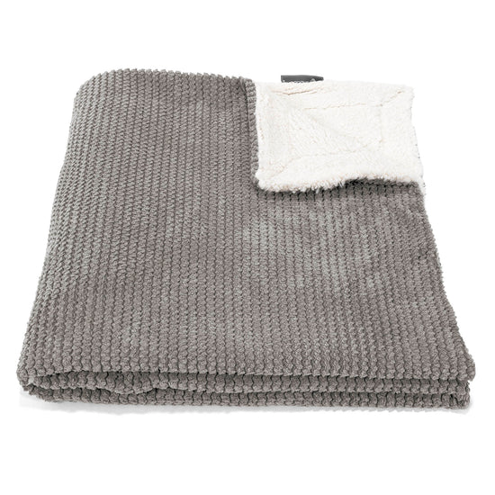 Sherpateppe - Pom-pom Koksgrå 01