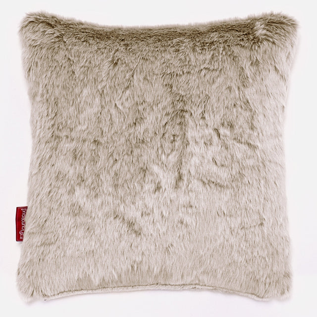 Putetrekk 47 x 47cm - Kanin-fuskepels Gyllenbrun 01