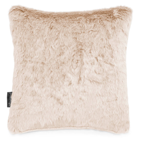 Putetrekk 47 x 47cm - Kanin-fuskepels Hvit 01