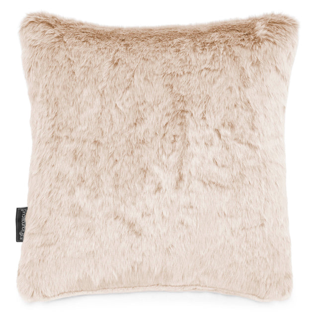 Putetrekk 47 x 47cm - Kanin-fuskepels Hvit 01