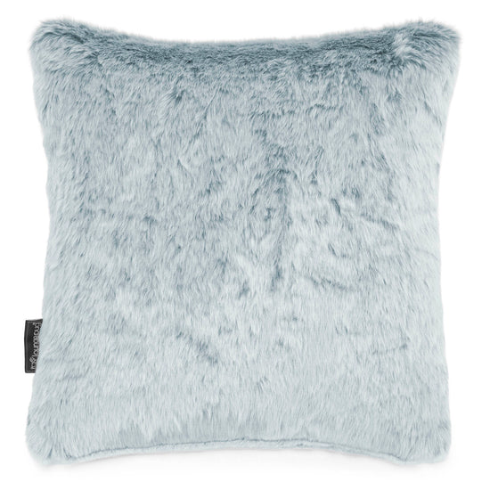 Putetrekk 47 x 47cm - Kanin-fuskepels Støvete Blå 01