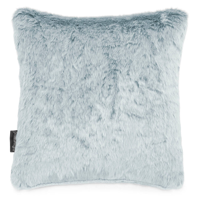 Putetrekk 47 x 47cm - Kanin-fuskepels Støvete Blå 01