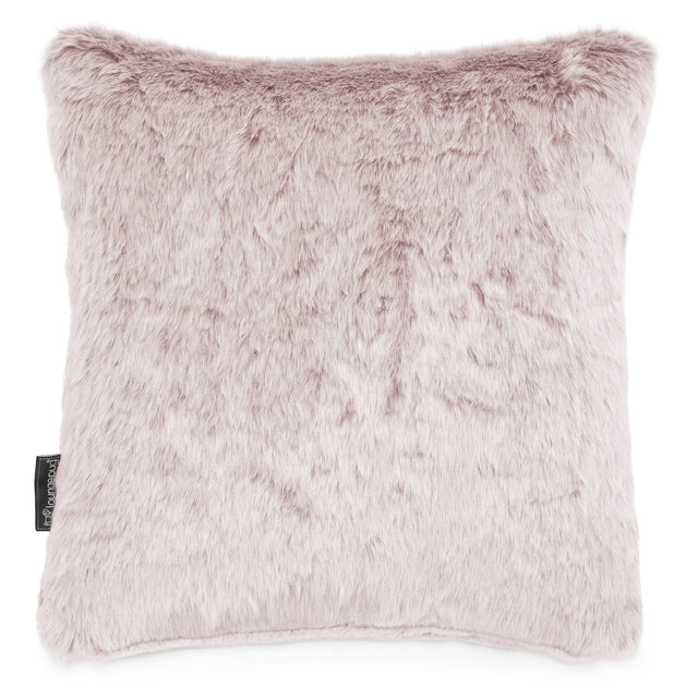 Putetrekk 47 x 47cm - Kanin-fuskepels Støvete Rosa 01