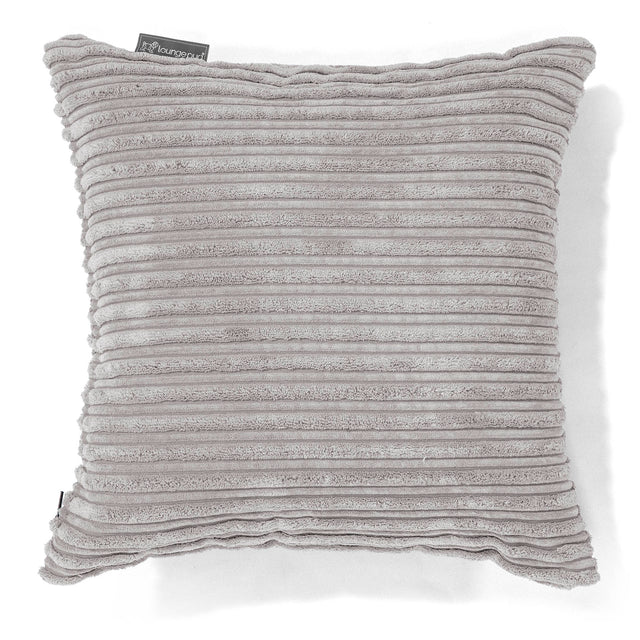 Putetrekk 47 x 47cm - Kordfløyel Aluminium Sølv 01