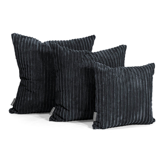 Putetrekk 47 x 47cm - Kordfløyel Svart 02