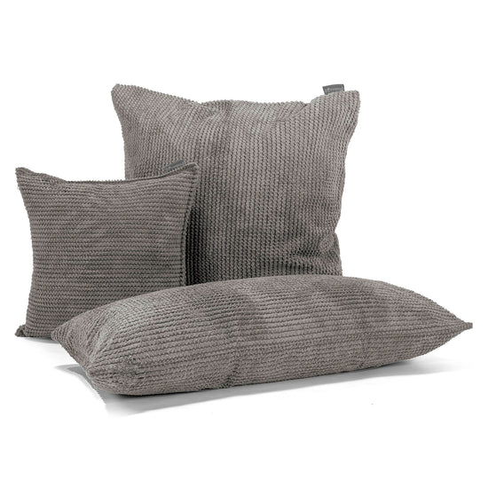 Putetrekk 47 x 47cm - Pom-pom Koksgrå 04