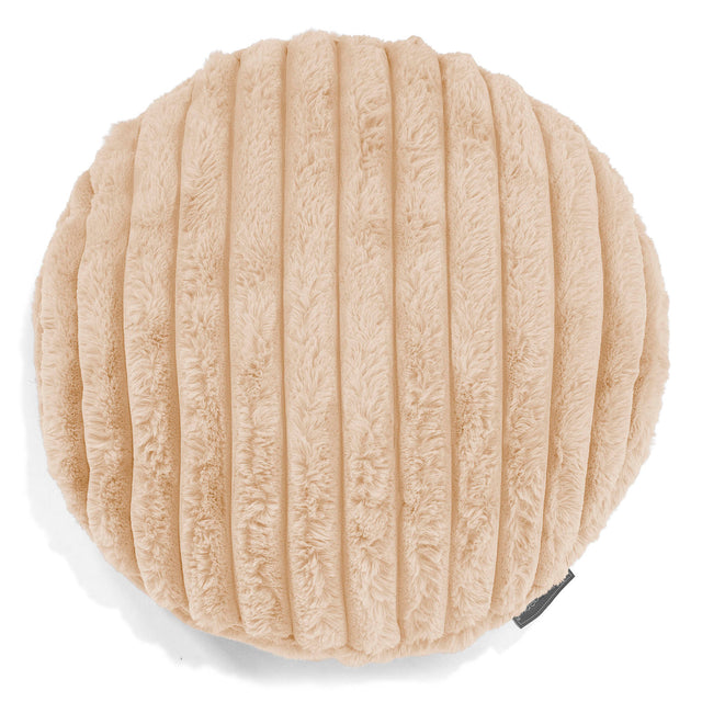 Rund Putetrekk 50cm - Ultrabehagelig Kord Fersken 01