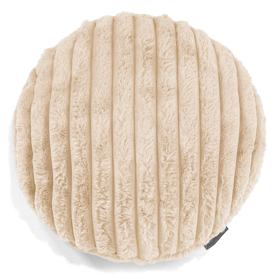 Rund Putetrekk 50cm - Ultrabehagelig Kord Krem 01