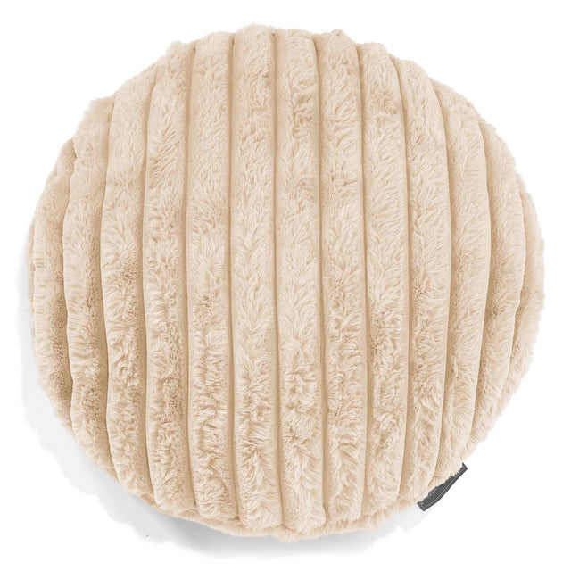 Rund Putetrekk 50cm - Ultrabehagelig Kord Krem 01