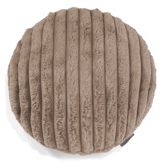 Rund Putetrekk 50cm - Ultrabehagelig Kord Mink 01