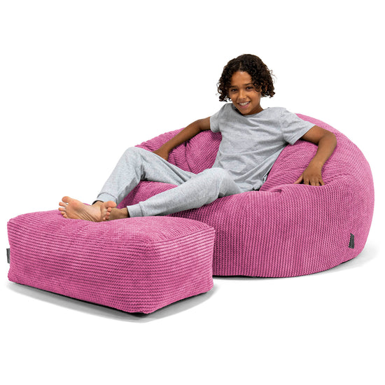 Saccosekk Sofa for Barn 6-14 år - Pom-pom Rosa 01