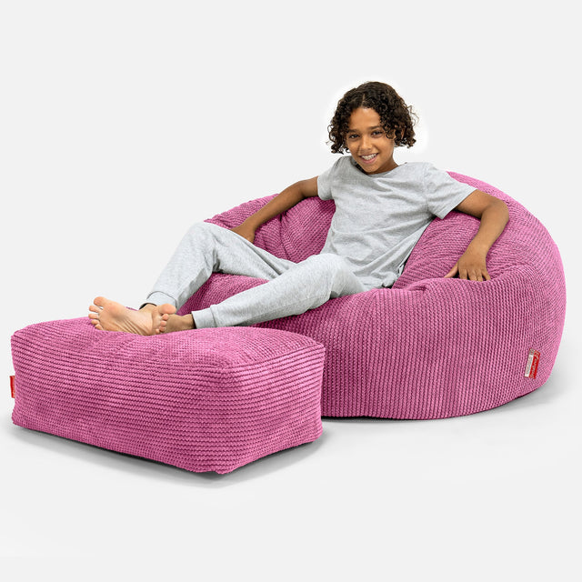 Saccosekk Sofa for Barn 6-14 år - Pom-pom Rosa 01