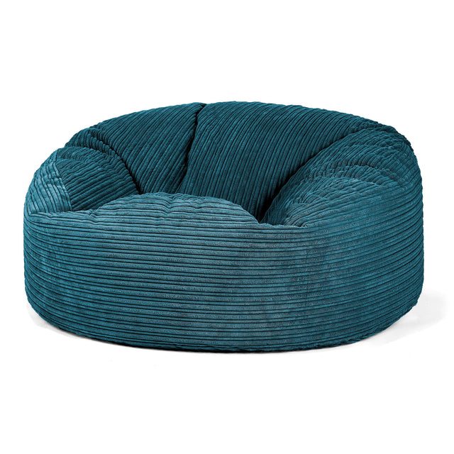 Saccosekk Sofa 'Mammut' - Kordfløyel Mørketurkis 01