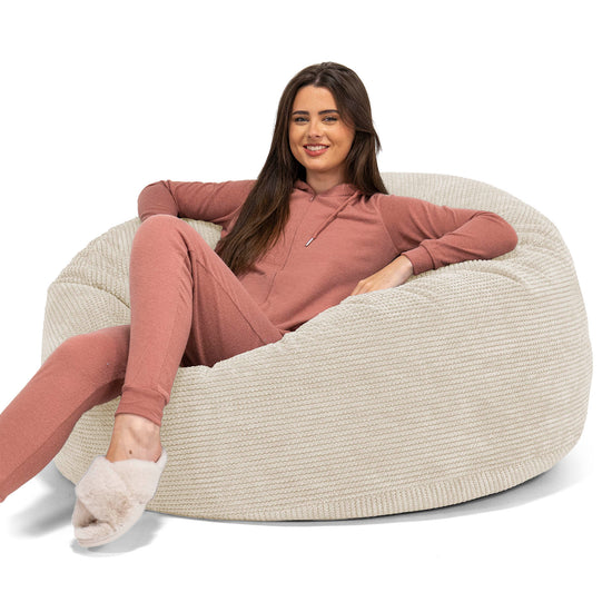 Saccosekk Sofa 'Mammut' - Pom-pom Elfenben 01