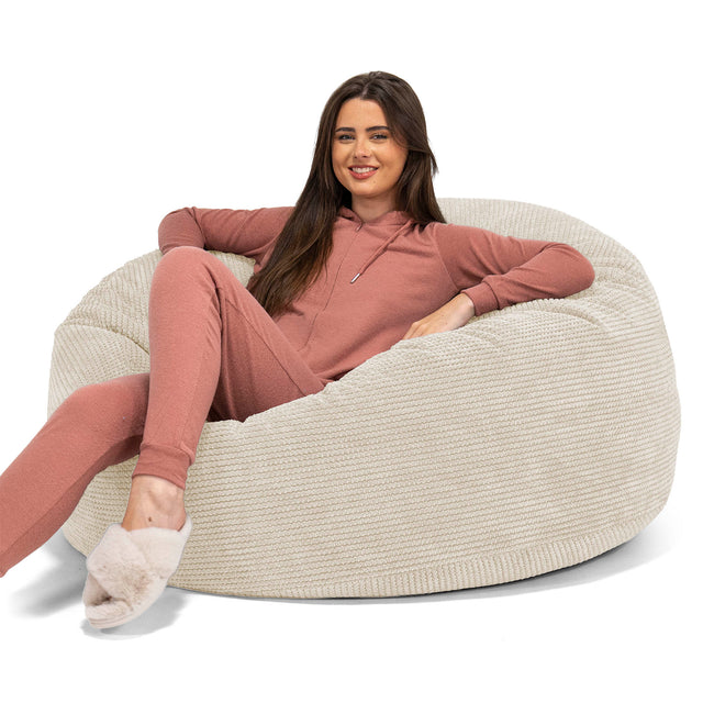 Saccosekk Sofa 'Mammut' - Pom-pom Elfenben 01