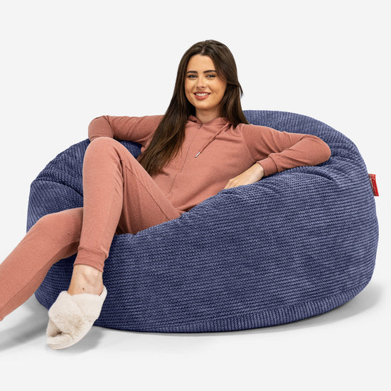 Saccosekk Sofa 'Mammut' - Pom-pom Fiolett 01