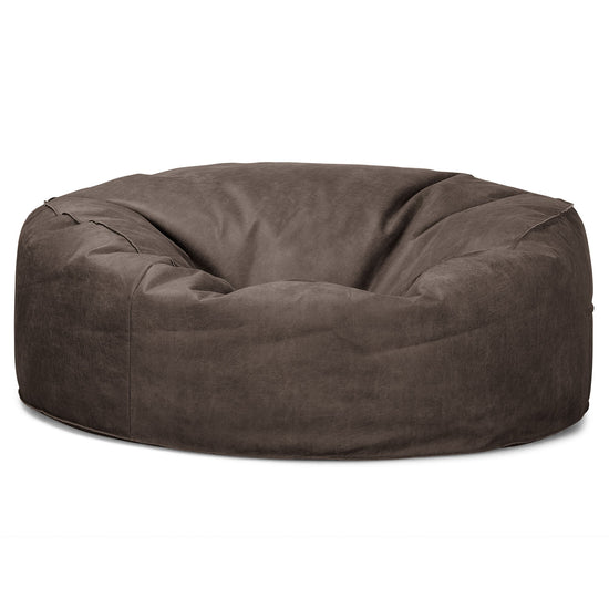 Saccosekk Sofa 'Mammut' - Vintage Skinn Naturskifer 04