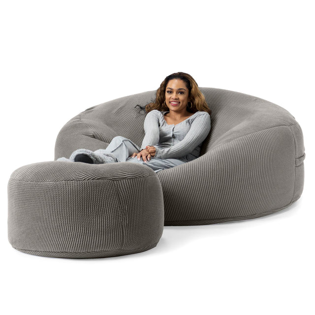 Saccosekk Sofa 'Mega-Mammut' - 100% Bomull Ellos Grafitt 02
