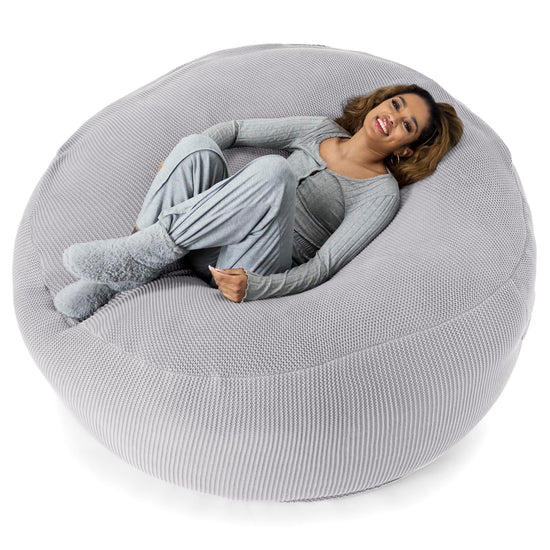 Saccosekk Sofa 'Mega-Mammut' - 100% Bomull Ellos Lysegrå 01
