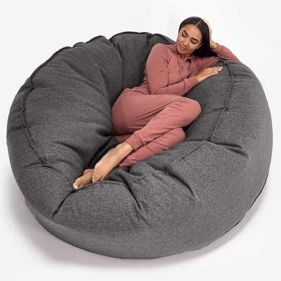Saccosekk Sofa 'Mega-Mammut' - Interalli Ull Grå 01