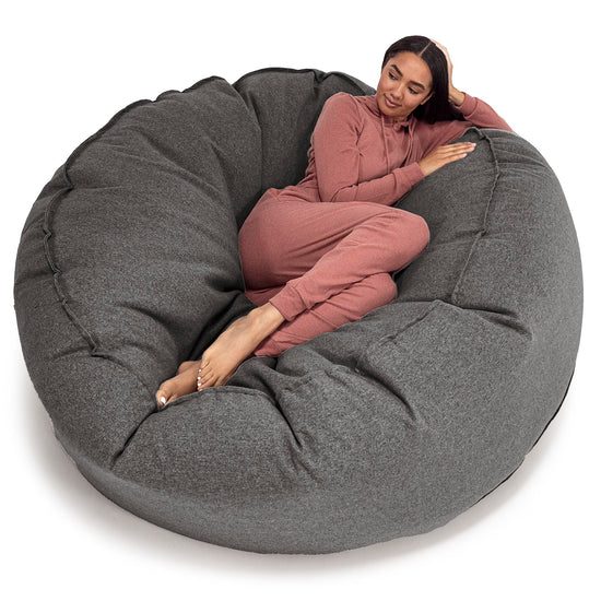 Saccosekk Sofa 'Mega-Mammut' - Interalli Ull Grå 01