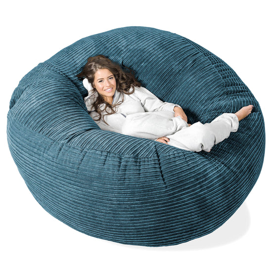 Saccosekk Sofa 'Mega-Mammut' - Kordfløyel Marineblå 01