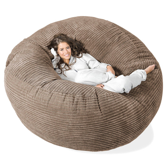 Saccosekk Sofa 'Mega-Mammut' - Kordfløyel Mokka 01