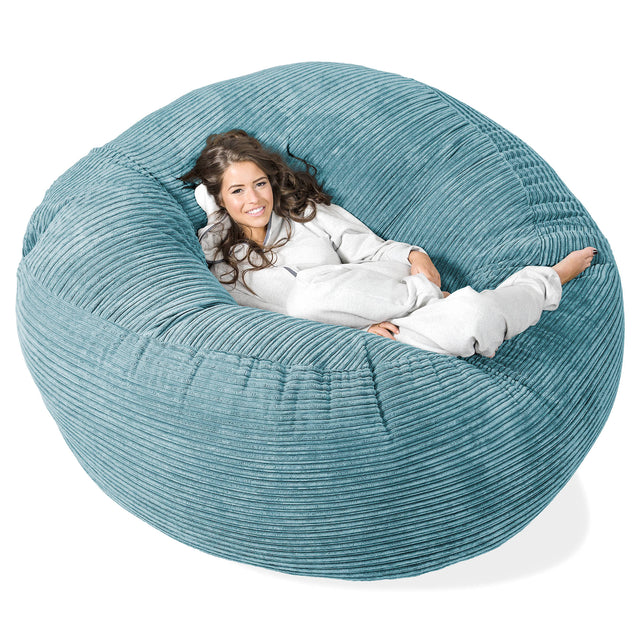 Saccosekk Sofa 'Mega-Mammut' - Kordfløyel Turkis 01