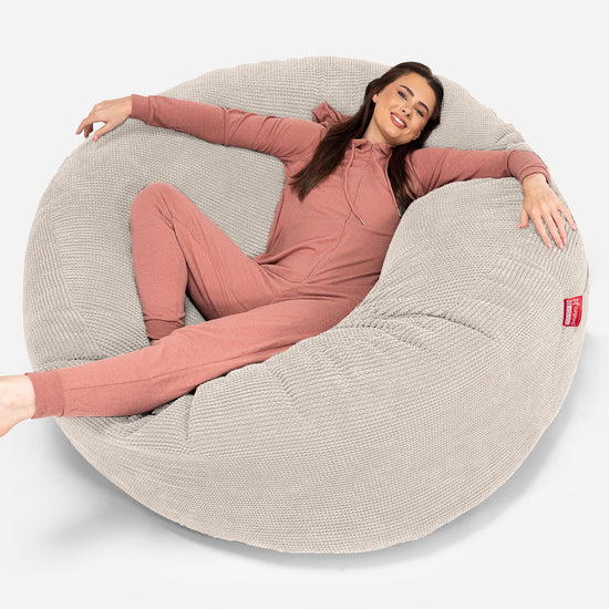 Saccosekk Sofa 'Mega-Mammut' - Pom-pom Elfenben 01