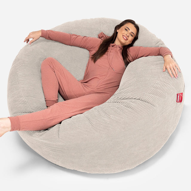 Saccosekk Sofa 'Mega-Mammut' - Pom-pom Elfenben 01
