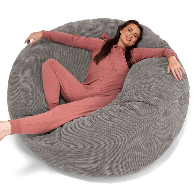 Saccosekk Sofa 'Mega-Mammut' - Pom-pom Koksgrå 01